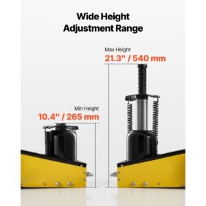 floor jack, 22 ton (48501 lbs) capacity, steel racing floor jack with single piston quick lift pump & extension posts, air hydraulic trolley car lift for suvs, pickups, lifting range 10.4" 21.3"