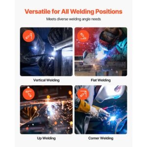 flux core mig welding wire, e308lfc o 0.03 inch 2 lbs, gasless stainless steel welding wire with low spatter for all position arc welding, self shielded for outdoor use