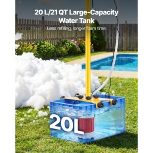 foam machine, adjustable angle control foam cannon party machine, bubble cannon with 21qt water tank, stable vertical design, dense foams maker for gatherings, celebrations & party