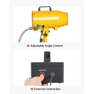foam machine, adjustable angle control foam cannon party machine, bubble cannon with fan & triangular structure, dense foams maker for backyard, celebrations & party, continuous foams output