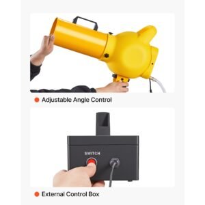 foam machine, handheld spray foam cannon party machine, bubble cannon with fan & triangular structure, dense foams maker for gatherings, backyard, celebrations & party, continuous foams output