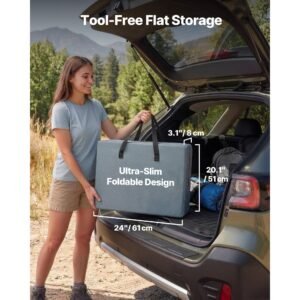 folding camping storage cabinet, outdoor portable aluminum lightweight table, quick set up compact kitchen cook station, with 3 shelves and carry bag, for picnic, bbq, camping, rv traveling