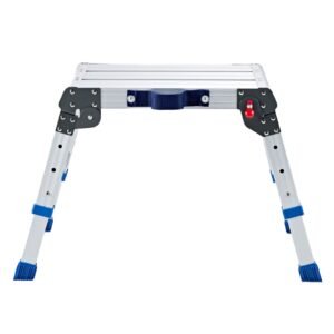 Folding Work Platform, Adjustable Height 12-16 in, 500 lbs Capacity Aluminum Step Stool, Heavy Duty Non-Slip Platform Ladder, Portable Work Bench for Painting, Cleaning, Home & Professional Use
