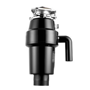 Food Waste Garbage Disposal, 1HP 3700RPM DC Motor, Continuous Feed Kitchen Sink Garbage Disposer, 3-Bolt Mount Food Waste Grinding System with Splash Guard & Power Cord for Kitchens