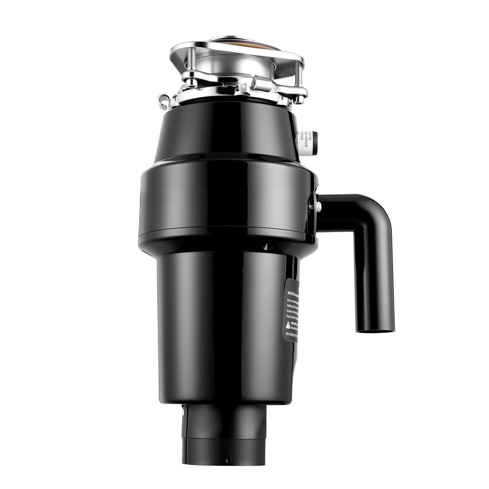 food waste garbage disposal, 1hp 3700rpm dc motor, continuous feed kitchen sink garbage disposer, 3 bolt mount food waste grinding system with splash guard & power cord for kitchens