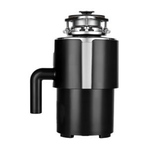 Food Waste Garbage Disposal, 3/4HP 1500RPM AC Motor, Continuous Feed Kitchen Sink Garbage Disposer, 3-Bolt Mount Food Waste Grinding System with Splash Guard & Power Cord for Kitchens