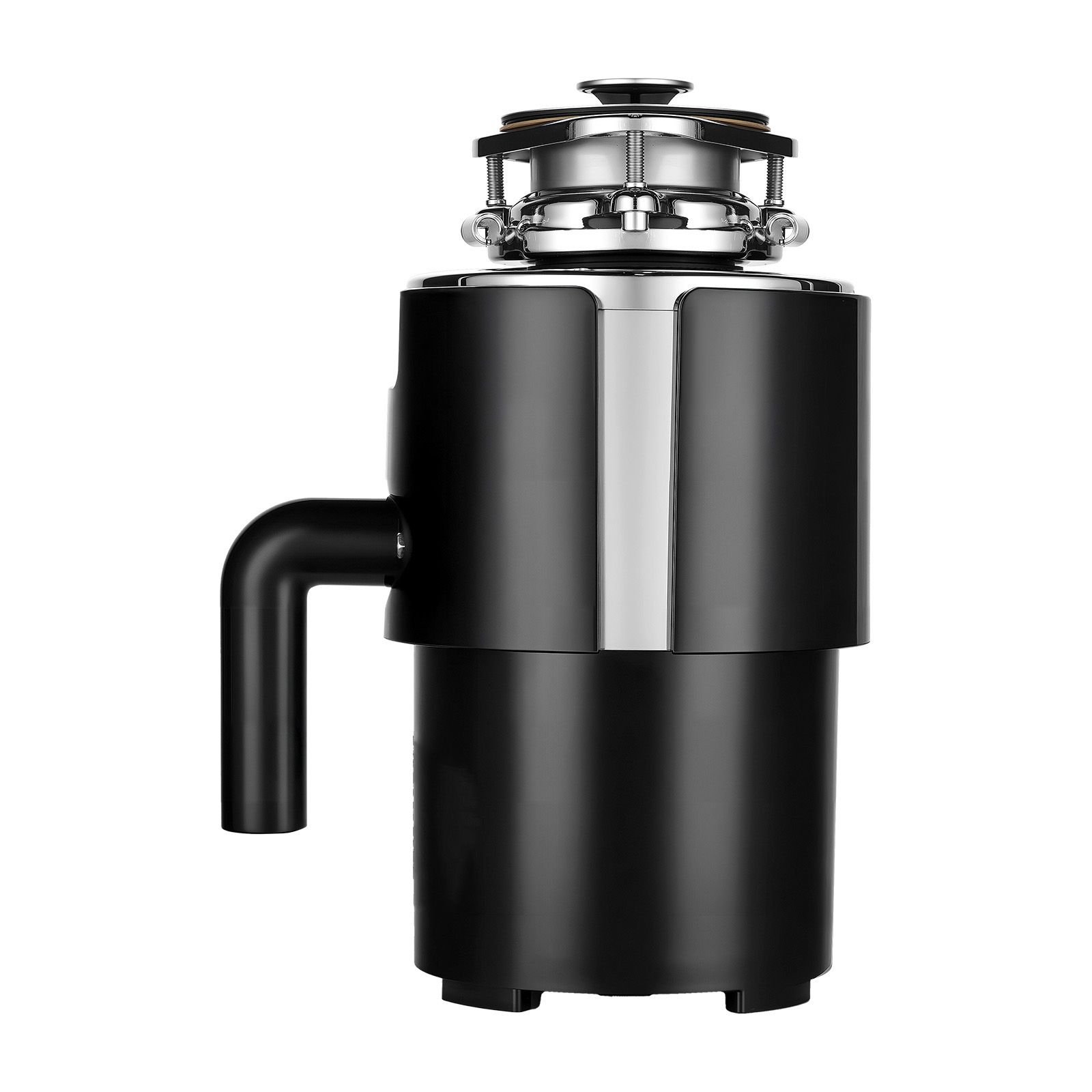 food waste garbage disposal, 3/4hp 1500rpm ac motor, continuous feed kitchen sink garbage disposer, 3 bolt mount food waste grinding system with splash guard & power cord for kitchens