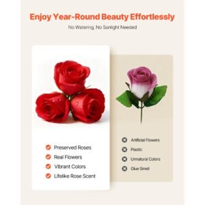 forever flowers, 27 preserved roses in a heart shape box, eternal flowers immortal bouquet birthday present for delivery prime women her wife mothers, anniversary, valentine's day,christmas, red