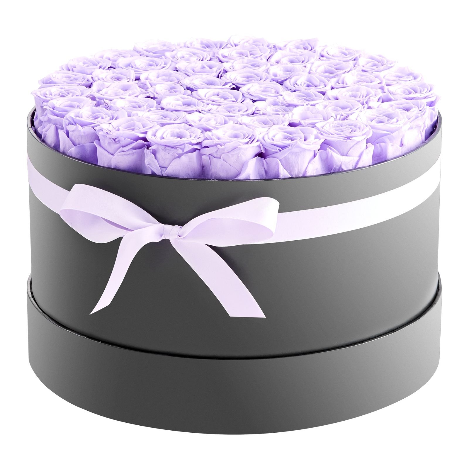 forever flowers, 50 preserved roses in a box, eternal flowers immortal bouquet birthday present for women her wife mothers, anniversary, valentine's day,christmas, lavender purple