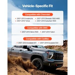 front wheel bearing & hub assembly fit for 2007 2013 chevy silverado 1500 4wd avalanche gmc sierra 1500 cadillac escalade ext 2007 2014 tahoe oem 515096, wheel bearing hub set with abs sensor