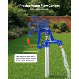 frost proof yard hydrant, 3.22ft freeze proof outdoor faucet with 12" bury depth, 3/4" npt pipe connection, lever handle + handwheel, no lead freezeless hydrant for yard garden farm irrigation