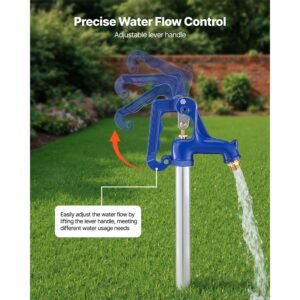 frost proof yard hydrant, 5.24ft freeze proof outdoor faucet with 36" bury depth, 3/4" npt pipe connection & 3/4" nh hose coupling, no lead freezeless hydrant for yard garden farm irrigation