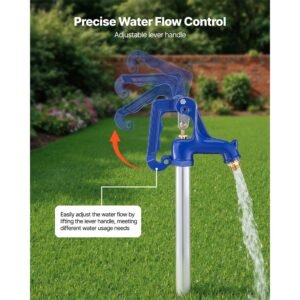 frost proof yard hydrant, 6.22ft freeze proof outdoor faucet with 48" bury depth, 3/4" npt pipe connection & 3/4" nh hose coupling, no lead freezeless hydrant for yard garden farm irrigation
