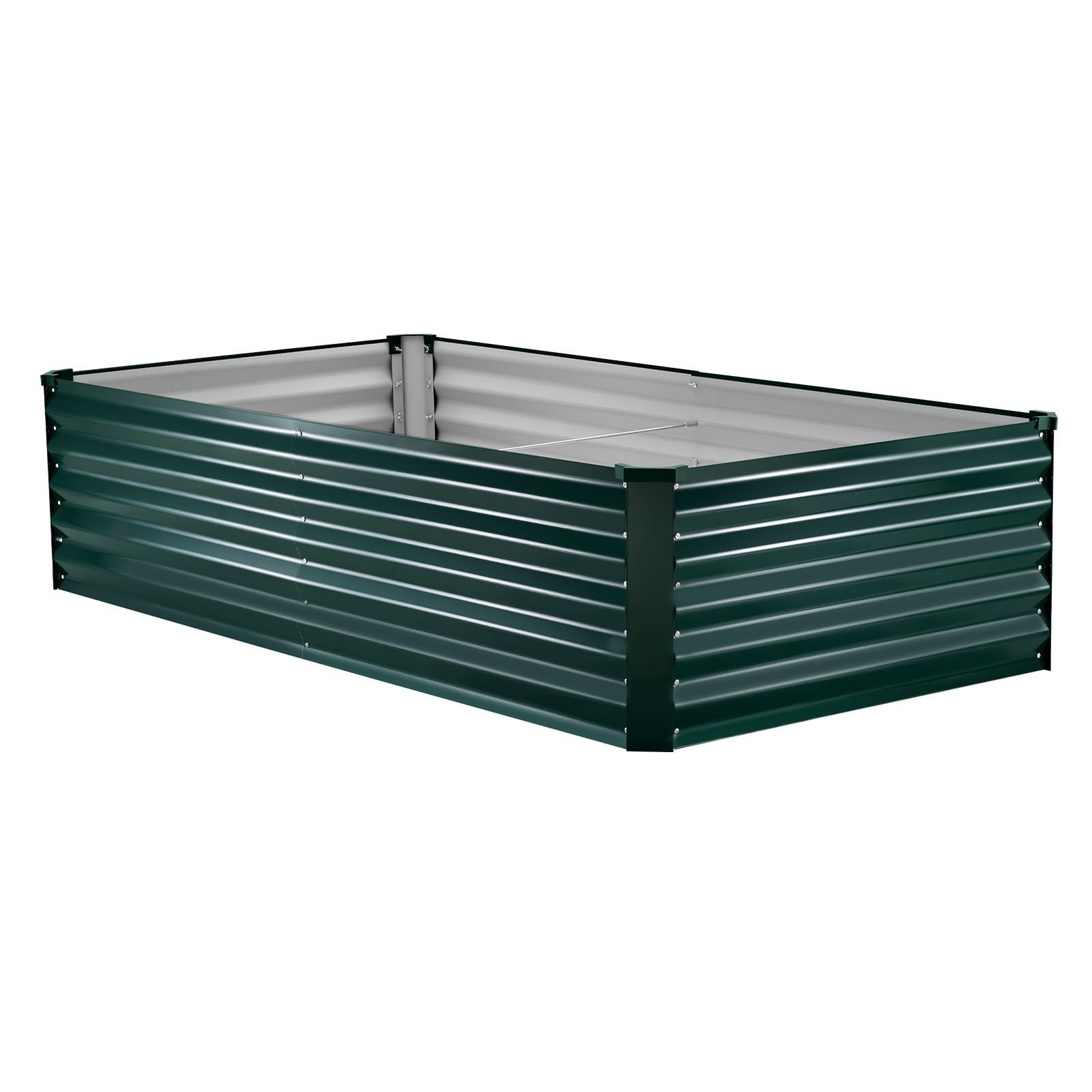 galvanized raised garden bed, 6.67 x 3.35 x 1.51 ft, rectangular metal planter box kit outdoor, rustproof elevated planting box with gloves, alu zinc, for growing flowers vegetables, dark green
