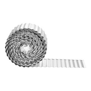 Galvanized Steel Landscape Edging, 50 ft x 6 in Metal Edging for Landscaping with Gloves, Easy-to-Install Bendable Metal Strips, Heavy Duty Metal Garden Edge Border for Flower Bed, Yard Pathway