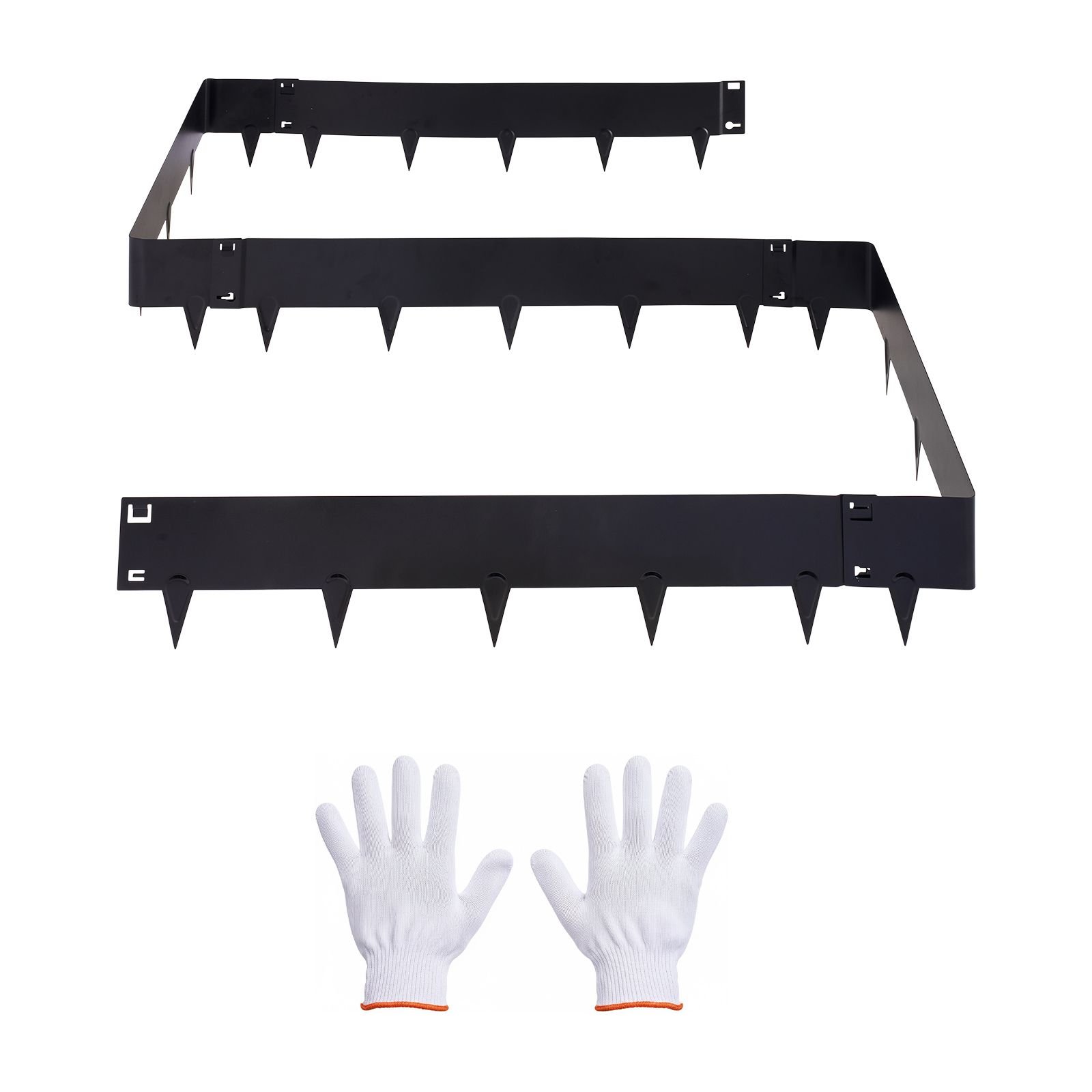 galvanized steel landscape edging, 6 pack 40 x 8.15 inch metal edging for landscaping with gloves, easy to install, heavy duty metal garden edge border for flower bed, yard pathway