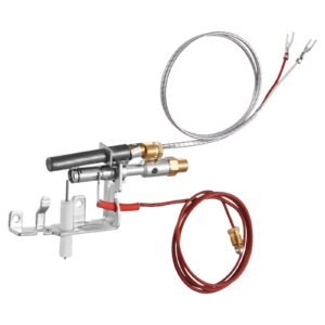 gas pilot assembly, oe 14d0477, lpg8404, srv14d0477 fireplace gas pilot assembly kit, lpg ignition replacement, compatible with lexington forge, majestic, martin, monessen models