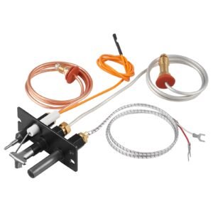 gas pilot assembly, oe 485 510a,4021 736,2103 010 fireplace gas pilot assembly kit, natural gas ignition replacement, compatible with quadra fire, heat & glo, heatilator models,black
