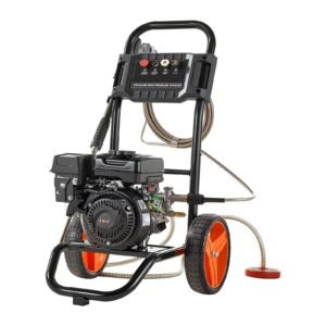 Gas Pressure Washer 2900 PSI and 1.85 Max GPM, Upgrade Aluminum Pump with Spray Gun and Wand, 4 Nozzle Set, Gas Powered Pressure Washer for Cars, Fences, Driveways, Homes, Patios, Furniture