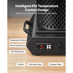 gold melting furnace, 1350w, 2102 f, pid digital electric melting furnace with 1 kg and 3 kg ceramic crucibles, insulated gloves, crucible tongs and tray, for gold, silver, aluminum, copper