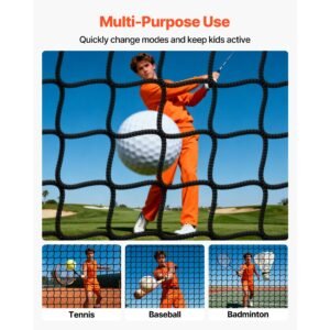 golf batting cage, 10 x 10 x 10 ft golf cage, driving hitting cages with 3 ply knotless polyester, golfs target & 9 hole baseball target, golfs hitting net for indoor, outdoor, backyard