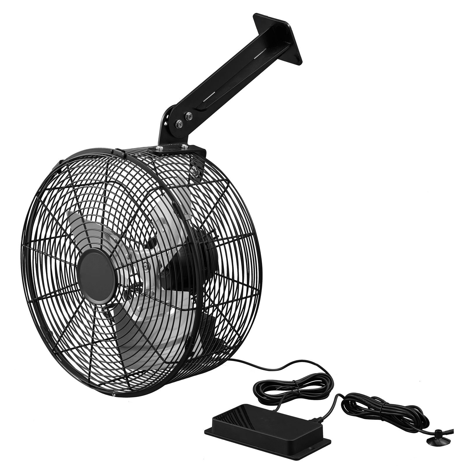 greenhouse air circulation fan, 1800 cfm powerful air circulator electric fan, 10 speeds, 3 switchable modes, lcd control, ceiling wall mount, fast ventilation for greenhouse, patio, garage