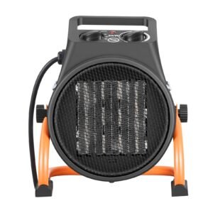 Greenhouse Heater, 1500W Electric PTC Space Heater with Fan, Low & High Heat Modes, 15° Adjustable Angle, Overheat Protection, Portable for Grow Tent, Small Greenhouse, Flower Room, Home Office