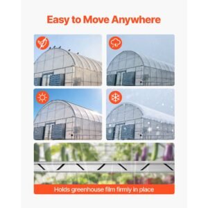 greenhouse spring wire and lock channel, 30 packs 6.56 ft pvc coated wiggle wire & aluminum alloy channel bundle kit with included screws, 0.05 in thickened, poly film & shade cloth attachments