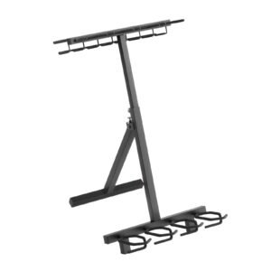 Gun Rack, Portable, Folding Heavy Duty Steel Rifle Shotgun Rack Stand, Freestanding Indoor Outdoor Gun Display Storage, Holds Up to 7 Pistols and 4 Rifles or Shotguns, for Shooting Hunting Range