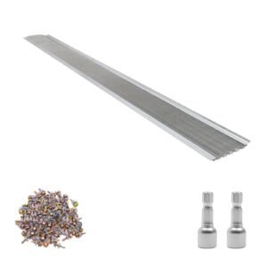 Gutter Guard, 5 in Aluminum Gutter Cover with Stainless Steel Micro Mesh, Heavy-Duty 100ft Length, 0.04in Thick, Leaf Guard for Debris and Pine Needles, Easy DIY Install, Screws Included, 20 PCS