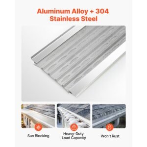 gutter guard, 6 in aluminum gutter cover with stainless steel micro mesh, heavy duty 100ft length, 0.04in thick, leaf guard for debris and pine needles, easy diy install, screws included, 20 pcs