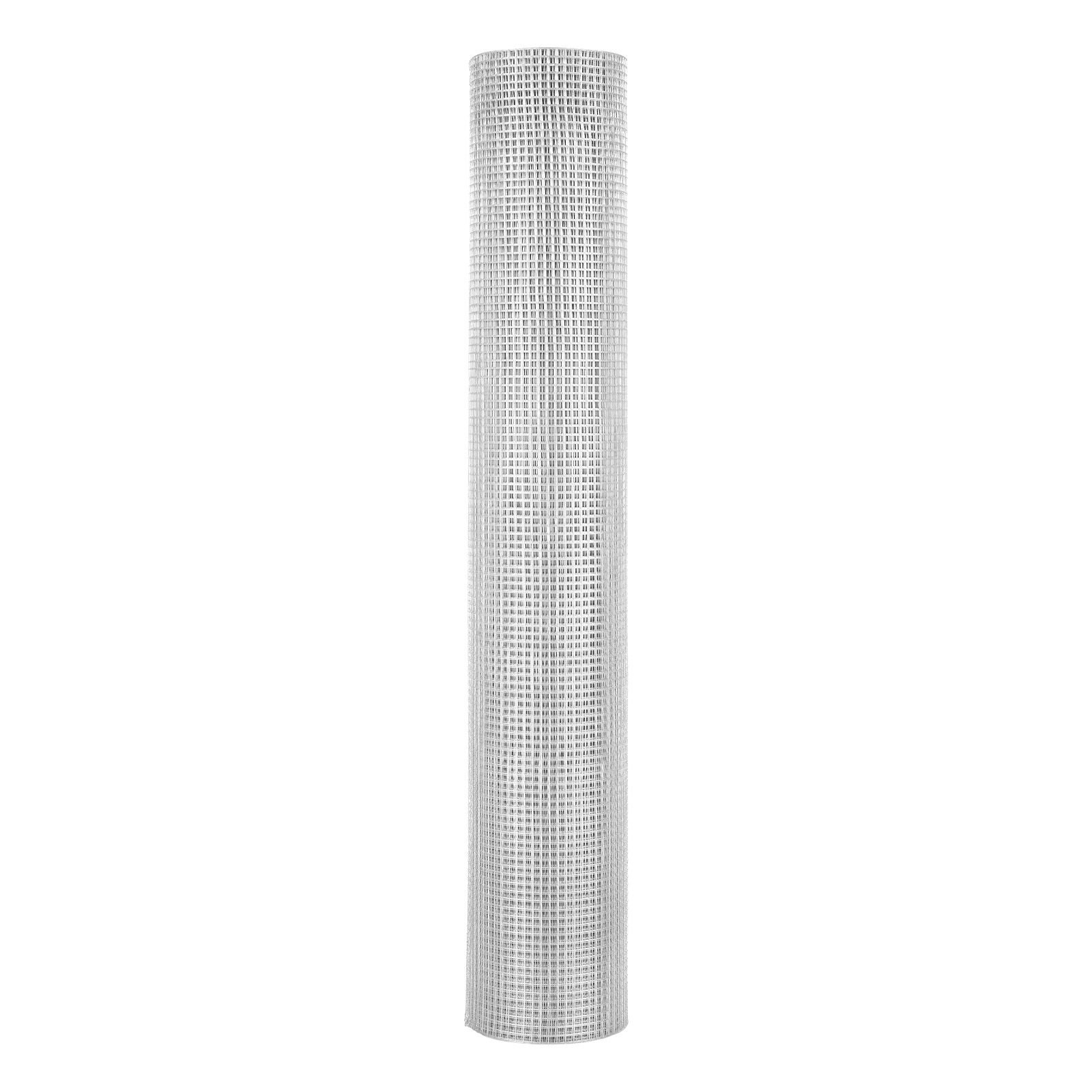hardware cloth, 1/2 inch 60 inch x 100 ft 19 gauge chicken wire fence, hot dip galvanized after welding metal wire mesh roll, garden plant welded fencing roll supports poultry netting cage fence