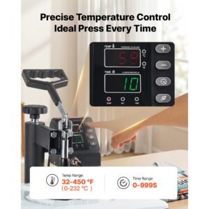 heat press machine 12 x 15 in 5 in 1 combo sublimation press machine, heat up fast and even, digital precise time and temp control, multi function, for t shirts, mugs, tumblers, caps, plates