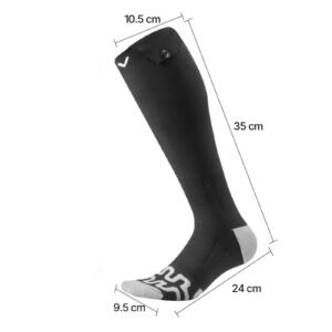 heated socks, 5000mah battery powered, rechargeable heating socks with 4 heating levels, electric heated sock for men women, foot warmer for hunting riding camping hiking skiing, outdoor work