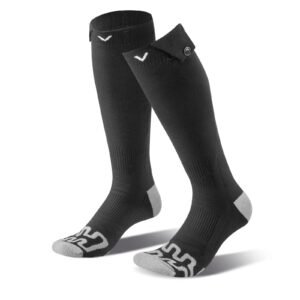 heated socks, 5000mah battery powered, rechargeable heating socks with 4 heating levels, electric heated sock for men women, foot warmer for hunting riding camping hiking skiing, outdoor work