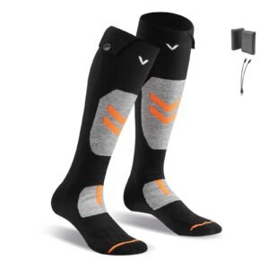 Heated Socks, Medium Size, 5000mAh Battery Rechargeable Heating Socks with 4 Heating Levels, Electric Heated Sock with APP Control for Men Women, Foot Warmer for Hunting Riding Camping Hiking