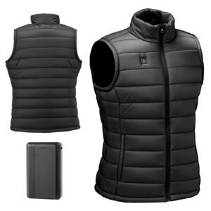 Heated Vest, Men Electric Heating Vest with 16000 mAh Battery Pack, 8 Heating Zones Lightweight Rechargeable Winter-Vest with 3 Levels, for Outdoor Hiking Camping Fishing Skiing, Size L
