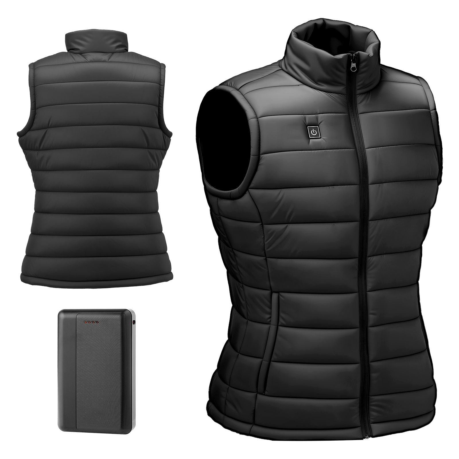 heated vest, women electric heating vest with 16000 mah battery pack, 8 heating zones lightweight rechargeable winter vest with 3 levels, for outdoor hiking camping fishing skiing, size l