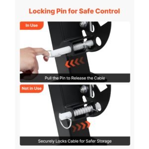 heavy duty double welding cable reel, welding cable lead reels for 150ft 1/0 & 125ft 2/0 cable, powder coated steel reel with locking pin for service trucks, fleet maintenance, jobsites