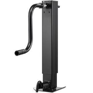 Heavy-Duty Trailer Jack, 12,000 lbs Load Capacity, Sidewind Square Direct Weld-on Trailer Jack with Handle Crank, Adjustable Drop Leg, 26-Inch Travel for Lifting RV, Utility, Yacht Trailers