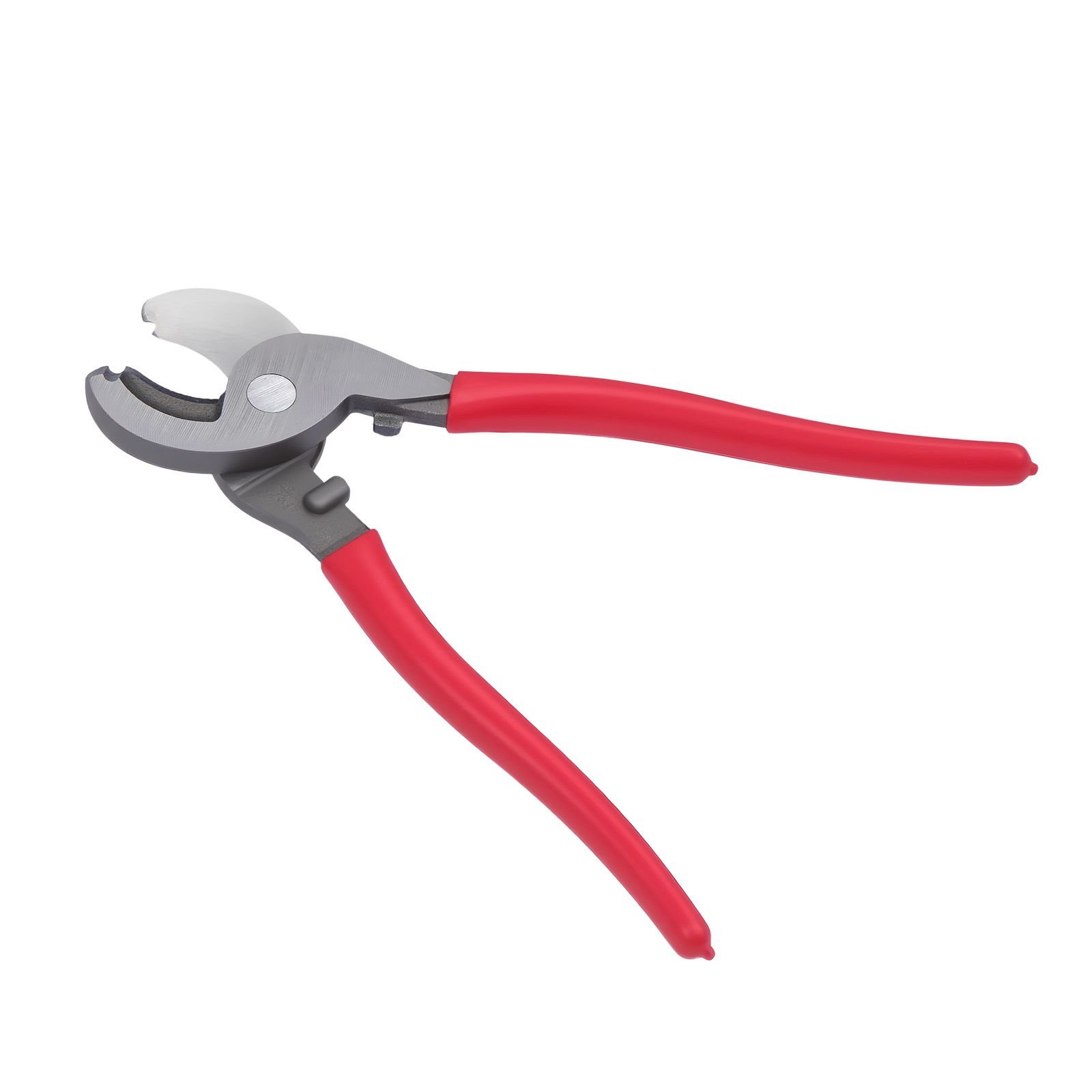 high leverage cable cutter, 9 1/4 in compact, forged blades and pvc coated handles, heavy duty cable cutting pliers tool for 4/0 awg aluminum, 2/0 awg soft copper and 100 pair 24awg comm cables