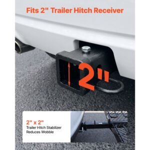 hitch cargo carrier with bike racks, 62" x 20" x 3" hitch mount cargo carrier for 2 mountain bikes, 500lbs capacity high strength steel rear luggage basket fits 2" receiver for suvs pickups