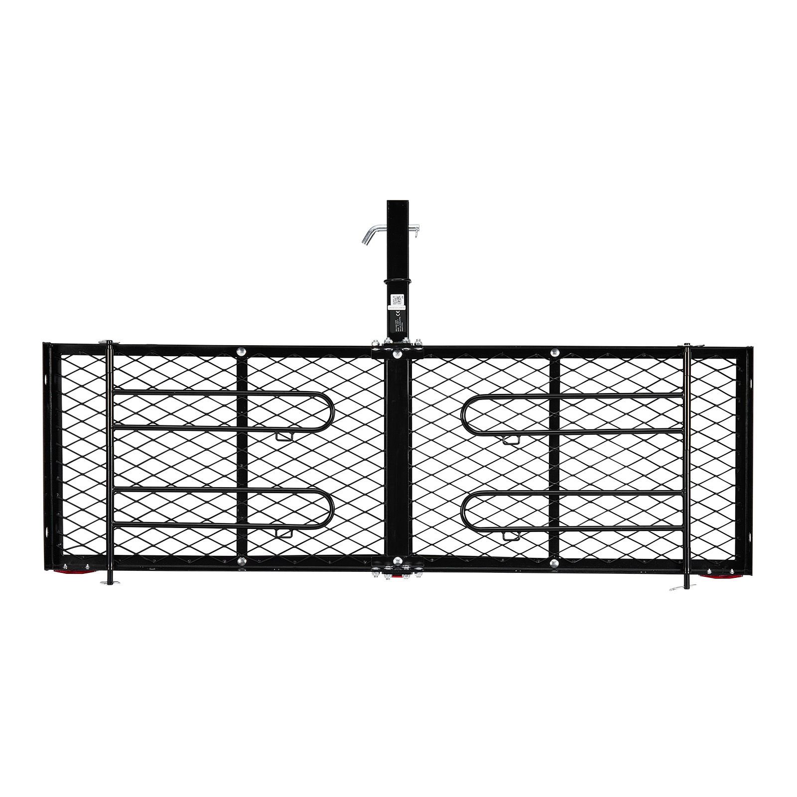 hitch cargo carrier with bike racks, 62" x 20" x 3" hitch mount cargo carrier for 2 mountain bikes, 500lbs capacity high strength steel rear luggage basket fits 2" receiver for suvs pickups