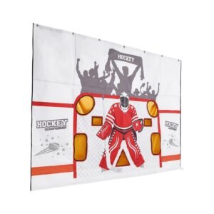 Hockey Shooting Tarp, Shooter Tutor Ice Hockey Goal Practice Target, Tear-proof Premium Net with 7 Holes, Easy Set Up Hockey Net Replacement, Training Equipment for Practicing Shooting Accuracy