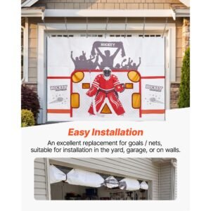 hockey shooting tarp, shooter tutor ice hockey goal practice target, tear proof premium net with 7 holes, easy set up hockey net replacement, training equipment for practicing shooting accuracy