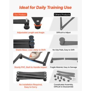 hockey training equipment, 5 section adjustable hockey stick handling trainer, portable on/off ice trainer, lightweight solid sports tool for puck control, reaction time, hand eye coordination