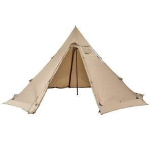 hot tent for 4 6 persons, portable winter tipi tent with stove jack, waterproof canvas camping tents, lightweight 4 season shelter tents for hiking fishing backpacking, l size