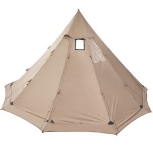 hot tent for 4 6 persons, portable winter tipi tent with stove jack, waterproof canvas camping tents, lightweight 4 season shelter tents for hiking fishing backpacking, l size