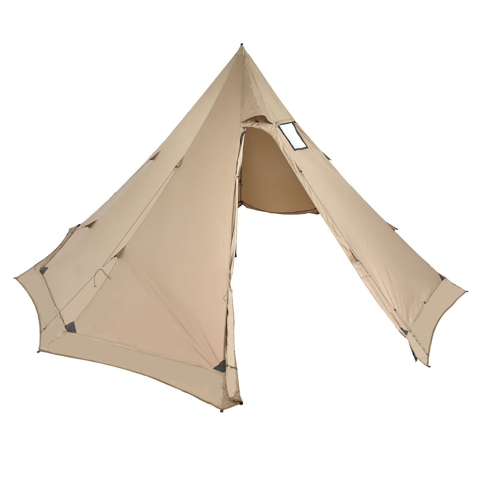 hot tent for 4 6 persons, portable winter tipi tent with stove jack, waterproof canvas camping tents, lightweight 4 season shelter tents for hiking fishing backpacking, l size