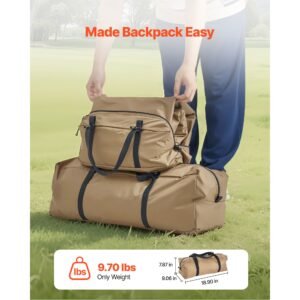 hot tent for 4 persons, camping tipi hot tents with stove jack & inner tent, portable winter camping tents with snow skirt, easy setup, waterproof 4 season shelter tents for fishing backpacking
